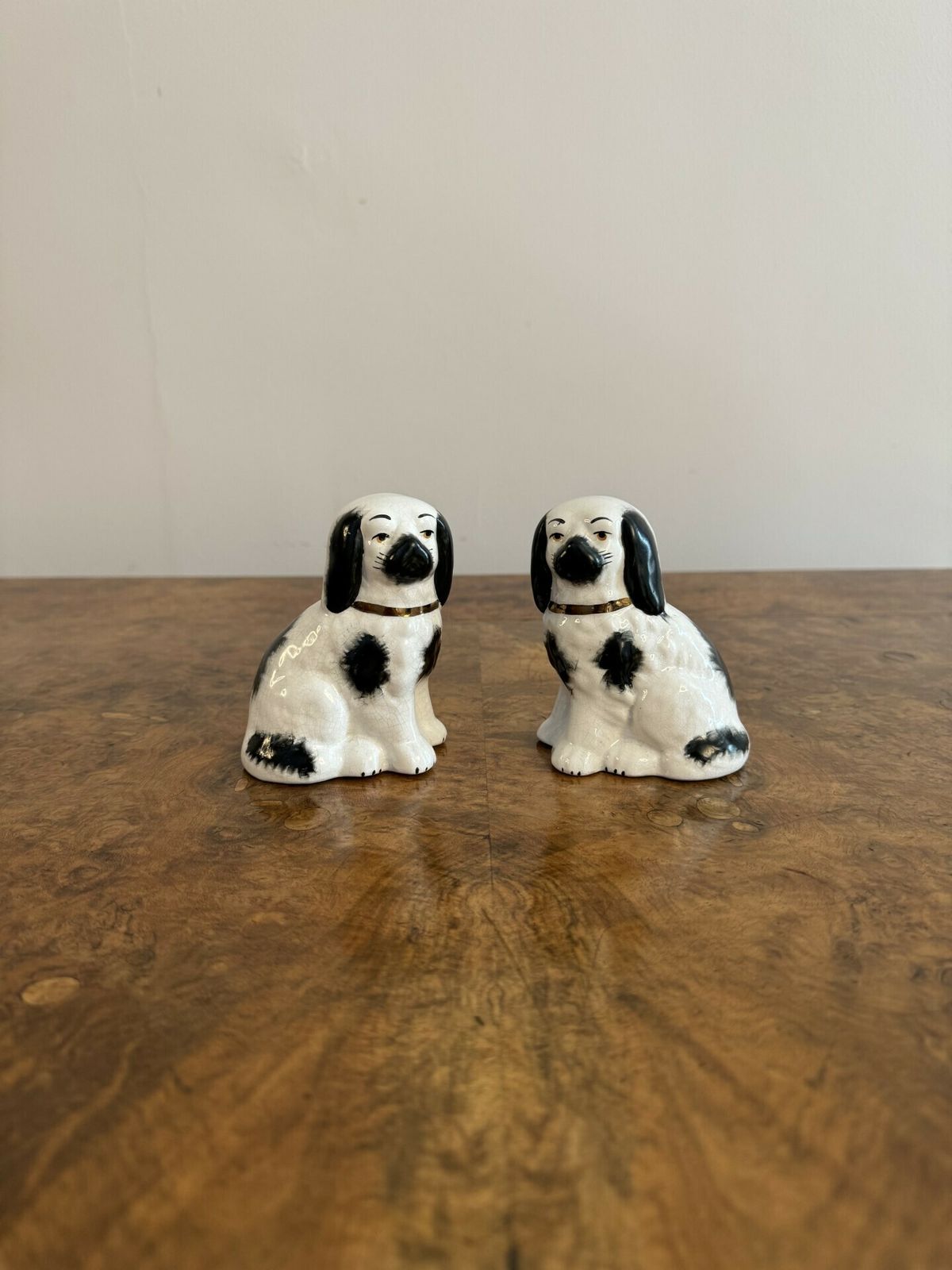 Unusual Collection Of Five Antique Staffordshire Dogs photo for sale
