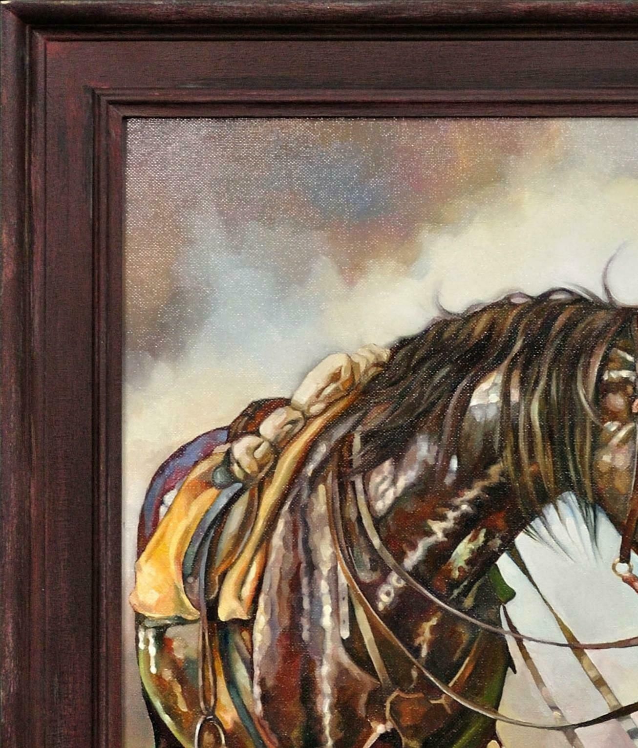 Elin Sian Blake. War Horse, Lest We Forget. The Great War World War 1 Remembrance Tribute. Black Bay Horse. photo 8395.0
