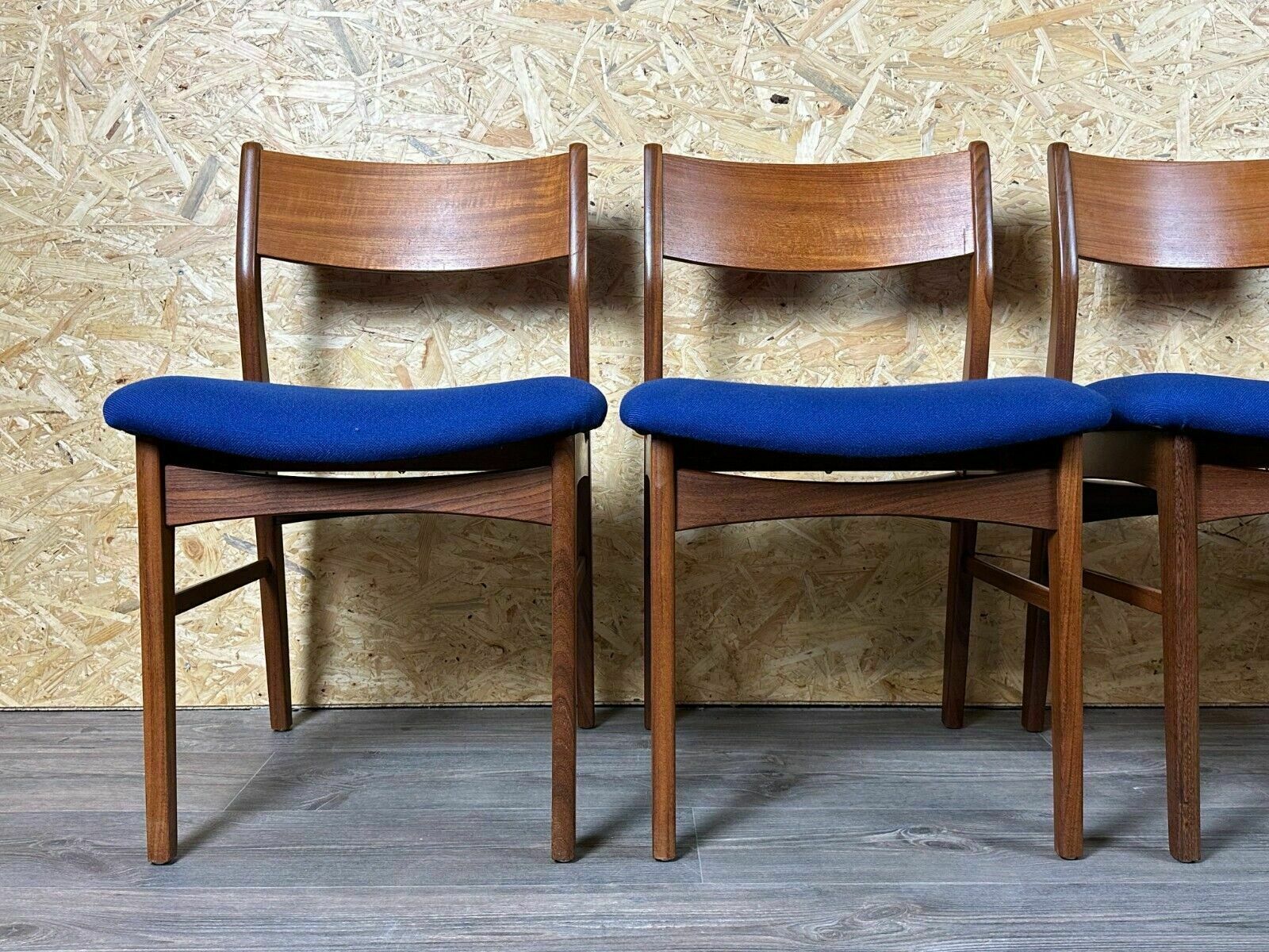 4x 60s 70s Teak Chairs Dining Chair Danish Modern Design Denmark photo 770.0
