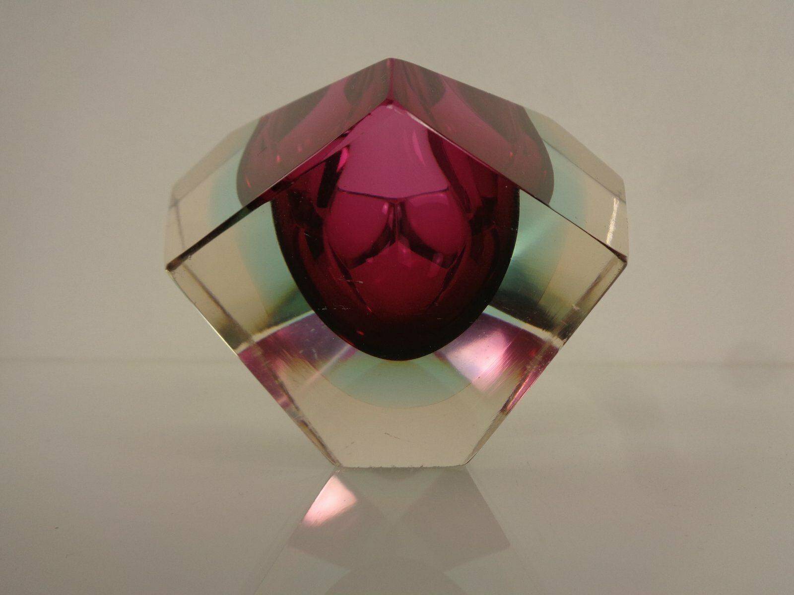 Italian Sommerso Murano Glass Ashtray By Flavio Poli, 1960s photo for sale
