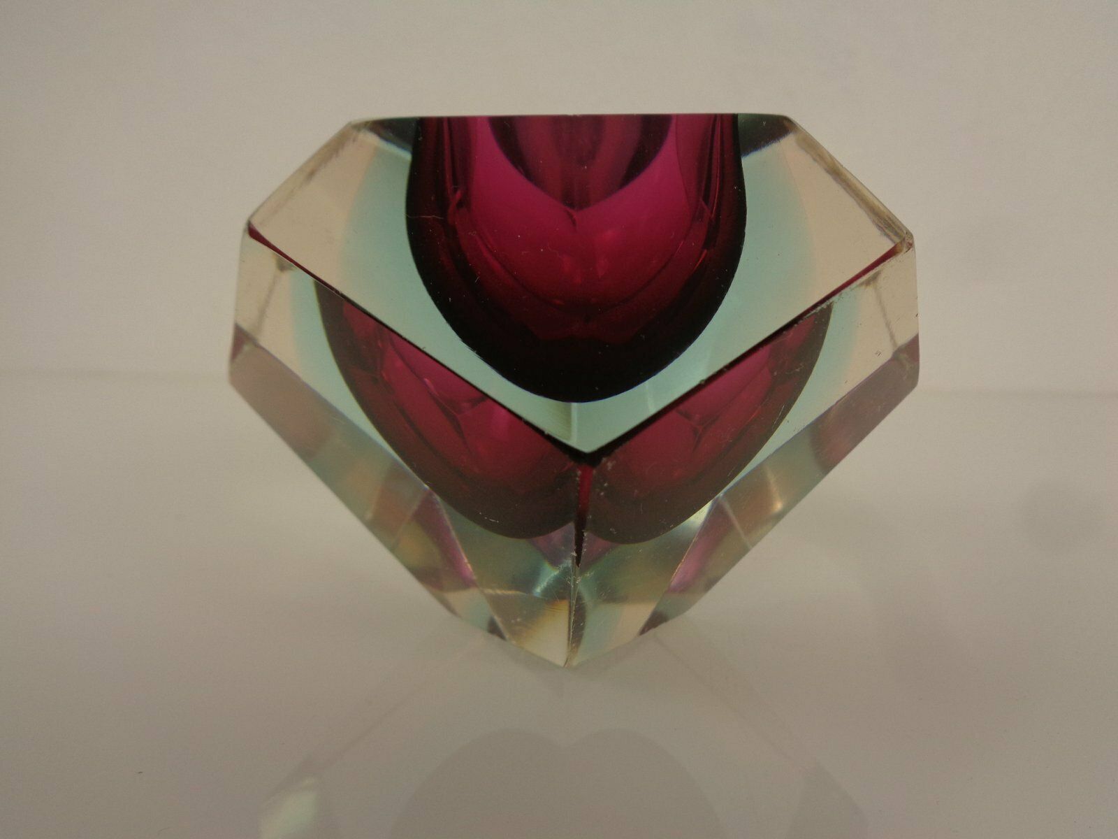 Italian Sommerso Murano Glass Ashtray By Flavio Poli, 1960s photo vintage