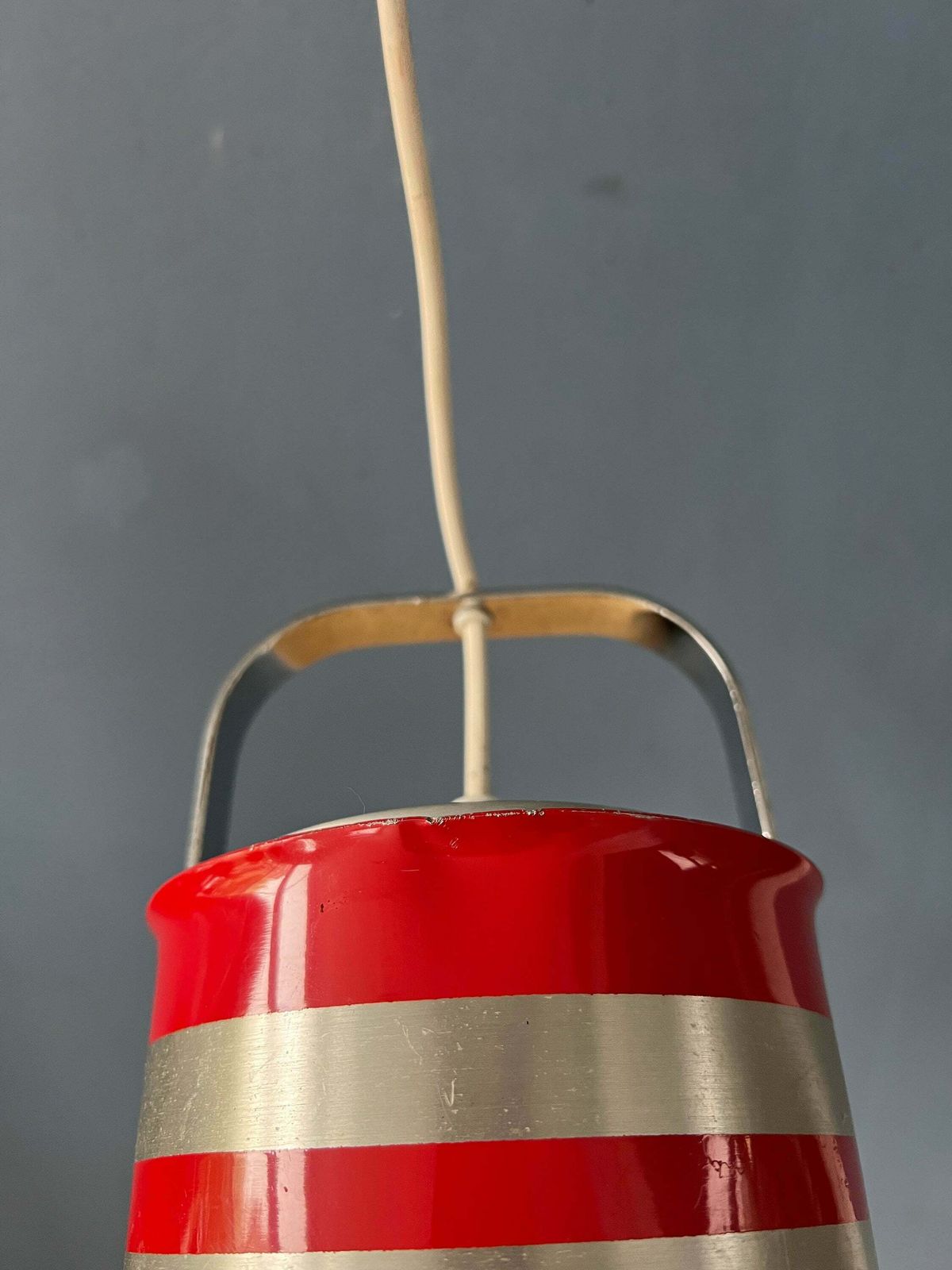 photo for sale Rode 'Bucket' Space Age Hanglamp Van Ateljé Lyktan