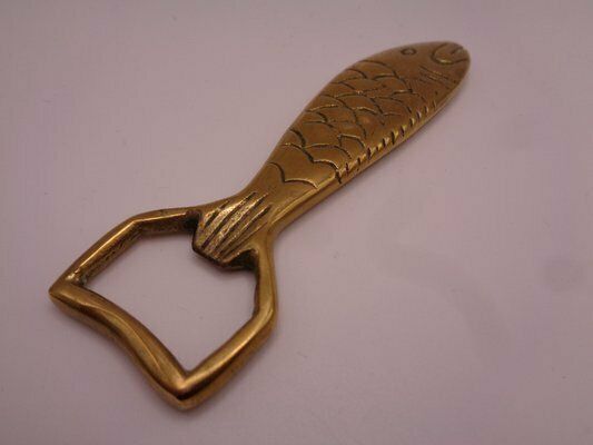 Brass Fish Bottle Opener By Svenskt Tenn, Sweden, 1950s photo 154.0