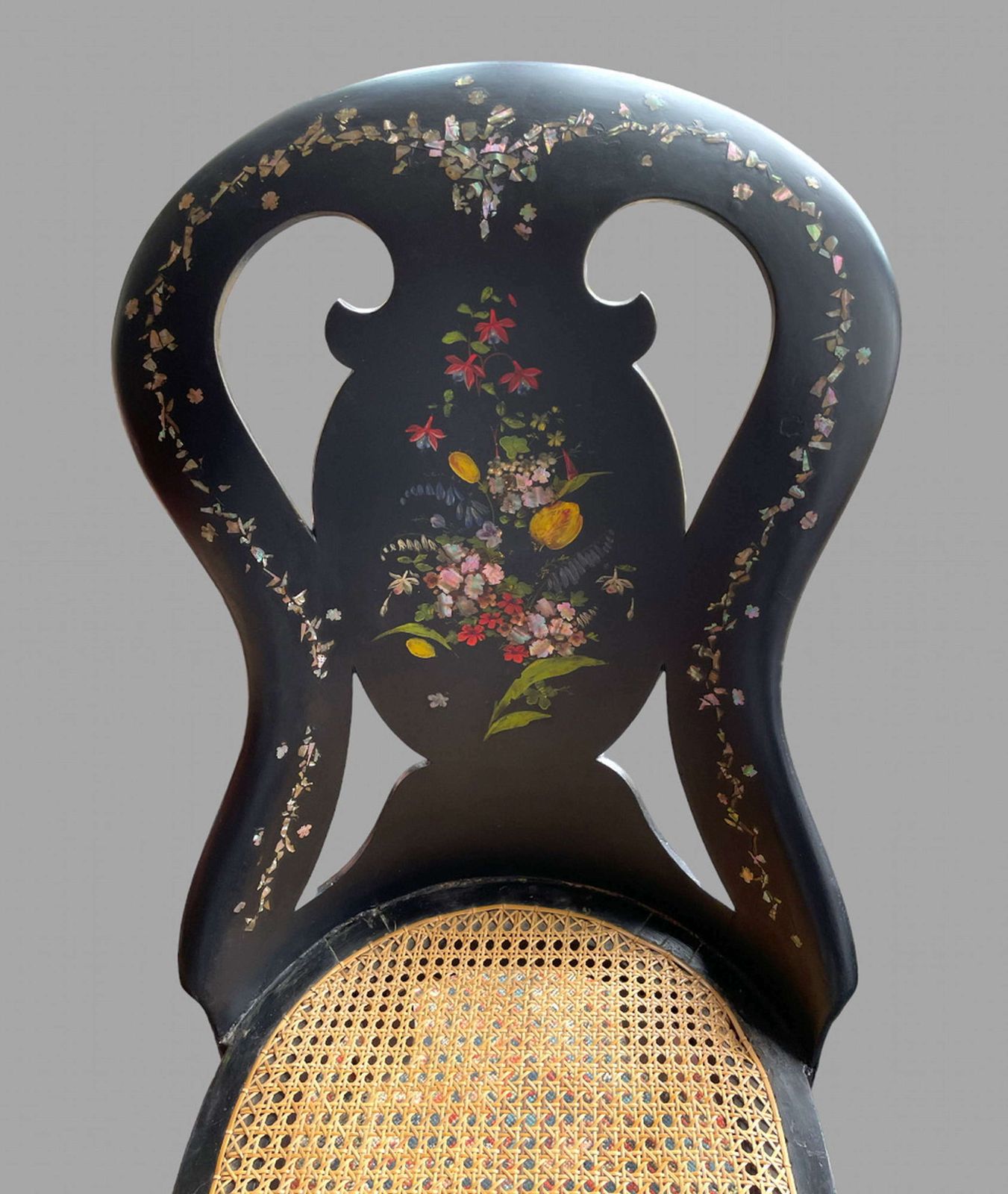 A Victorian Paper Mache Chair, 18th Century And Earlier photo 445.0