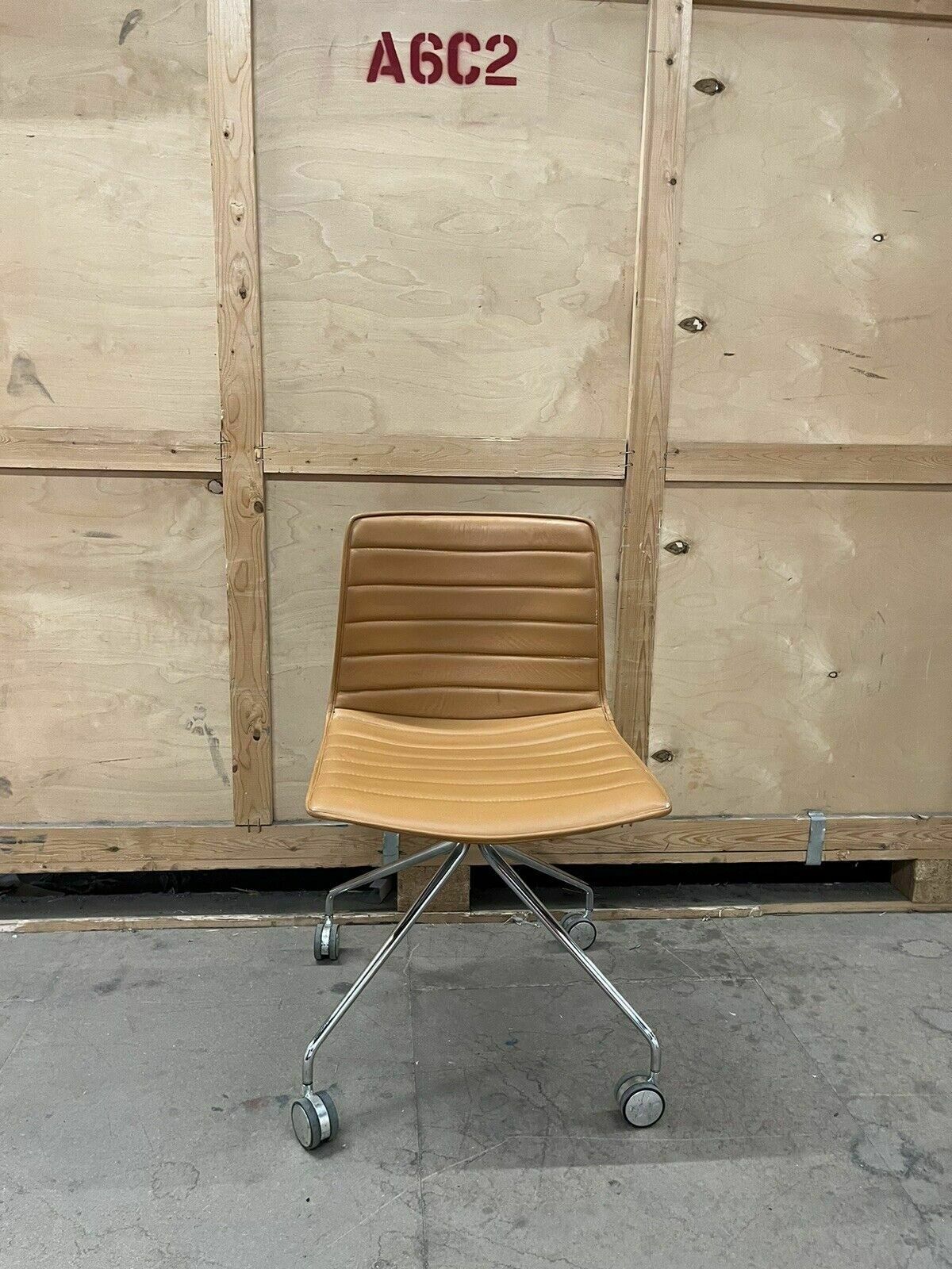 Arper Catifa 46 Studio / Office Chair Tan Leather