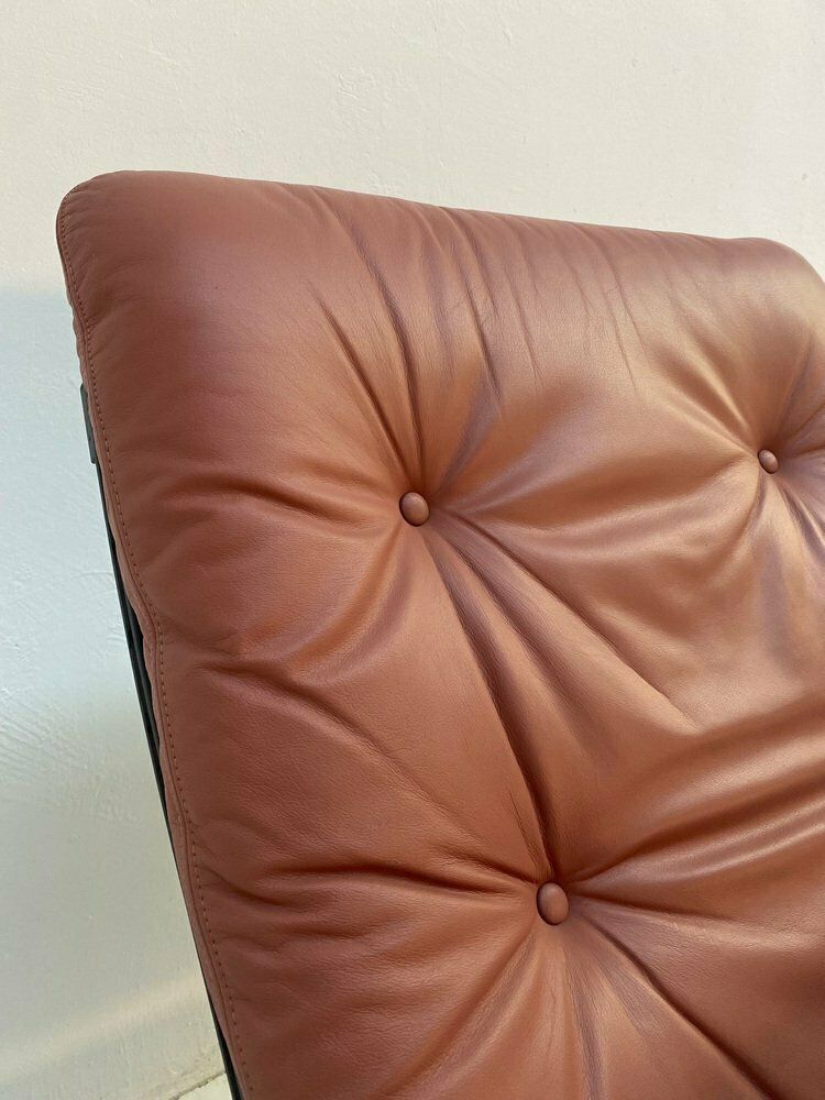 Siesta Easy Chair In Pink Leather By Ingmar Relling For Westnofa, Norway, 1960s photo 1524.0
