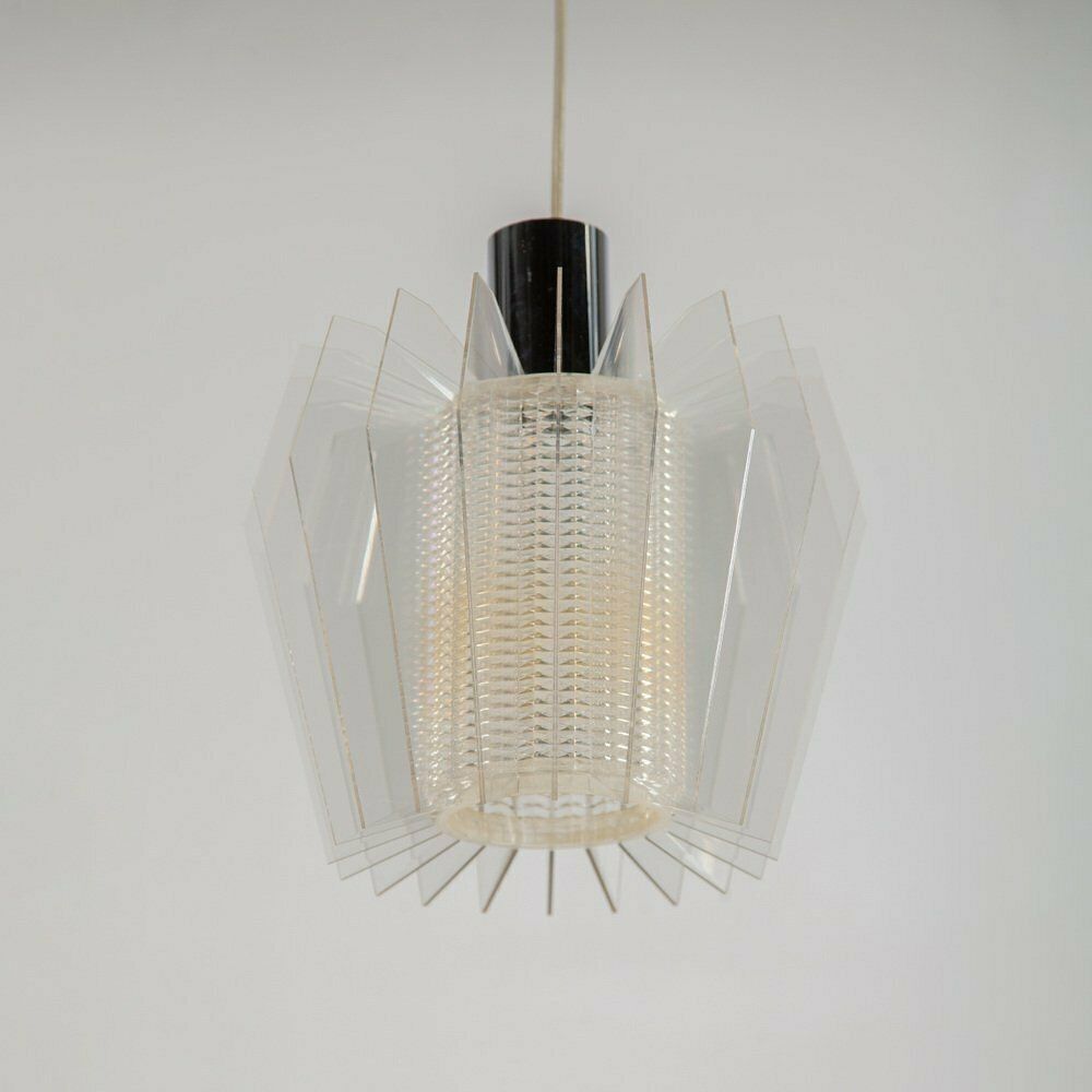 photo for sale Vintage Space Age Acrylic Glass Pendant Lamps From Raak Amsterdam, 1960s, Set Of 2