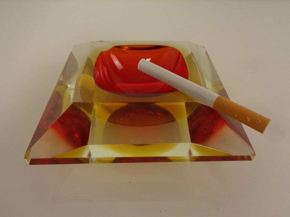 Sommerso Murano Glass Ashtray, Italy, 1960s photo furniture