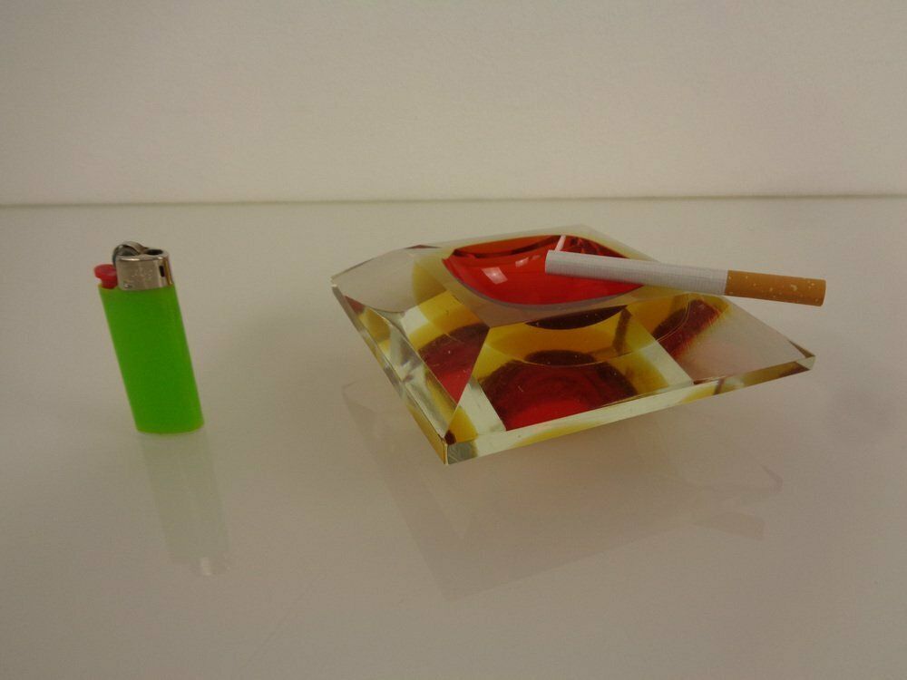 Sommerso Murano Glass Ashtray, Italy, 1960s photo vinterior