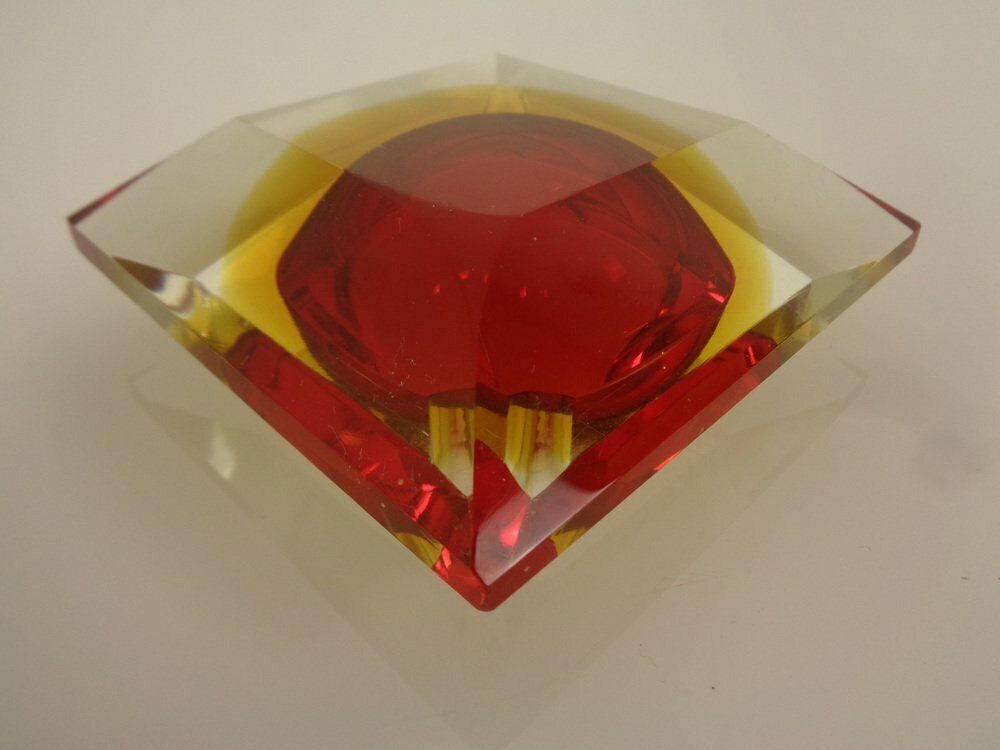 Sommerso Murano Glass Ashtray, Italy, 1960s photo buy