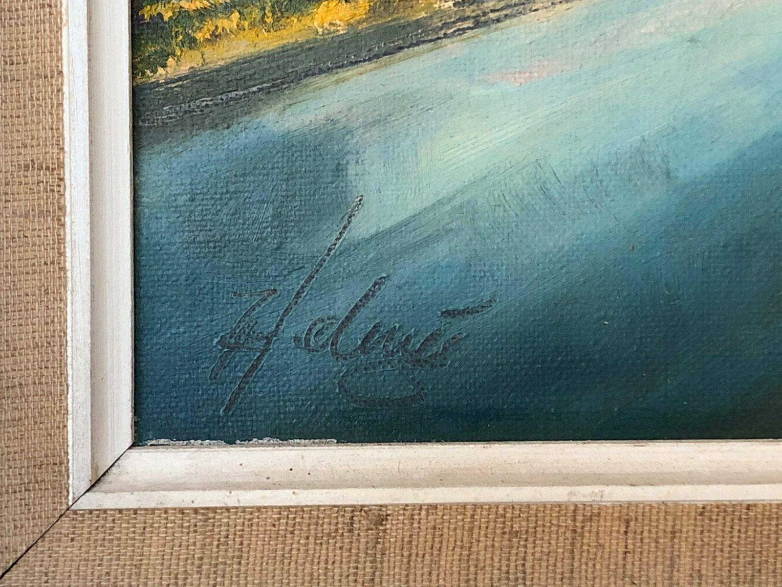 Original Danish Vintage Signed Painting From 1973 With Motive From Bønnerup, Northern Jutland photo Art