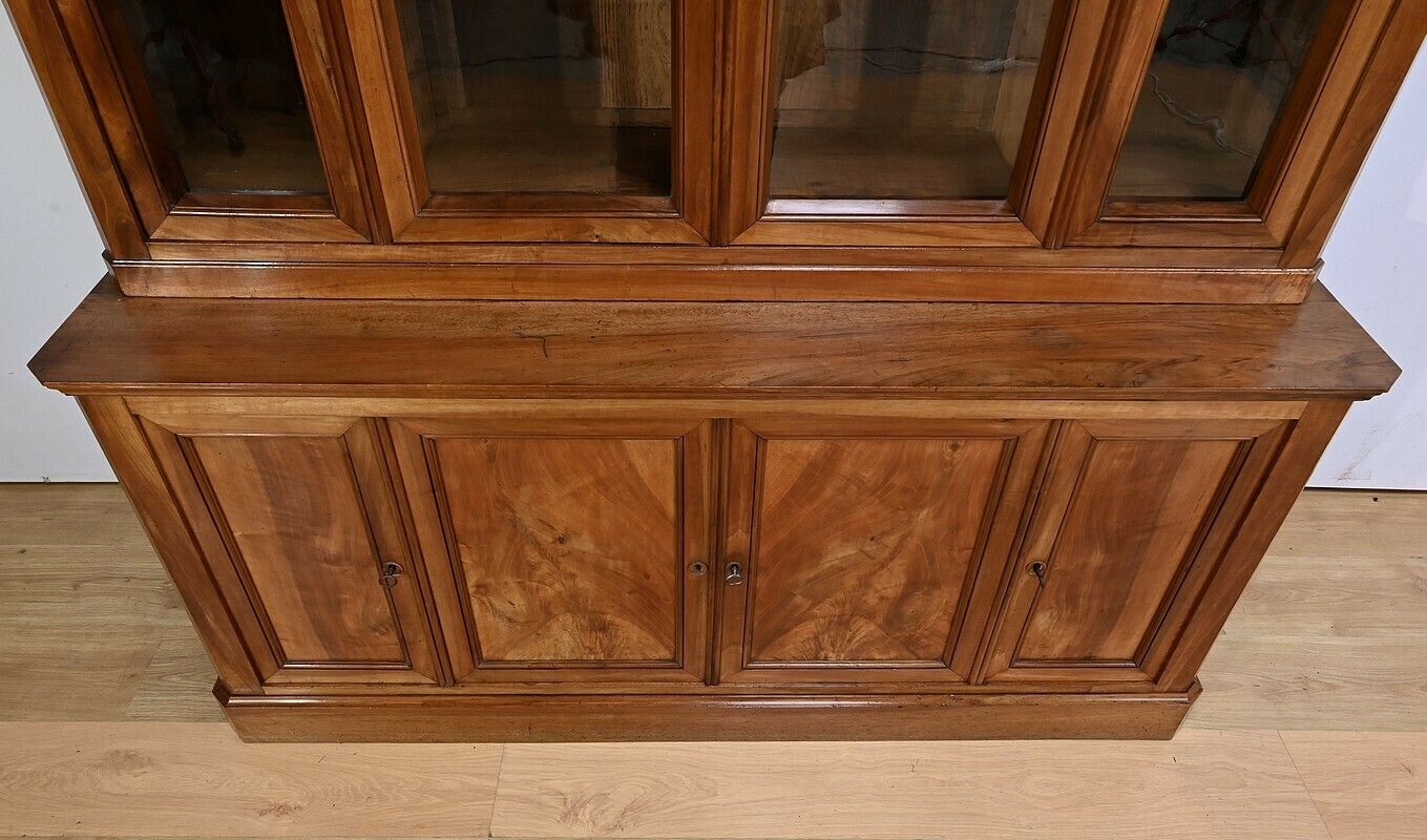Two Body Bookcase In Solid Walnut – Late 19th Century photo buy