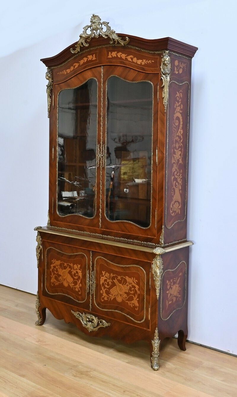 Two Body Bookcase, Louis XV Style – Late 19th Century photo Furniture