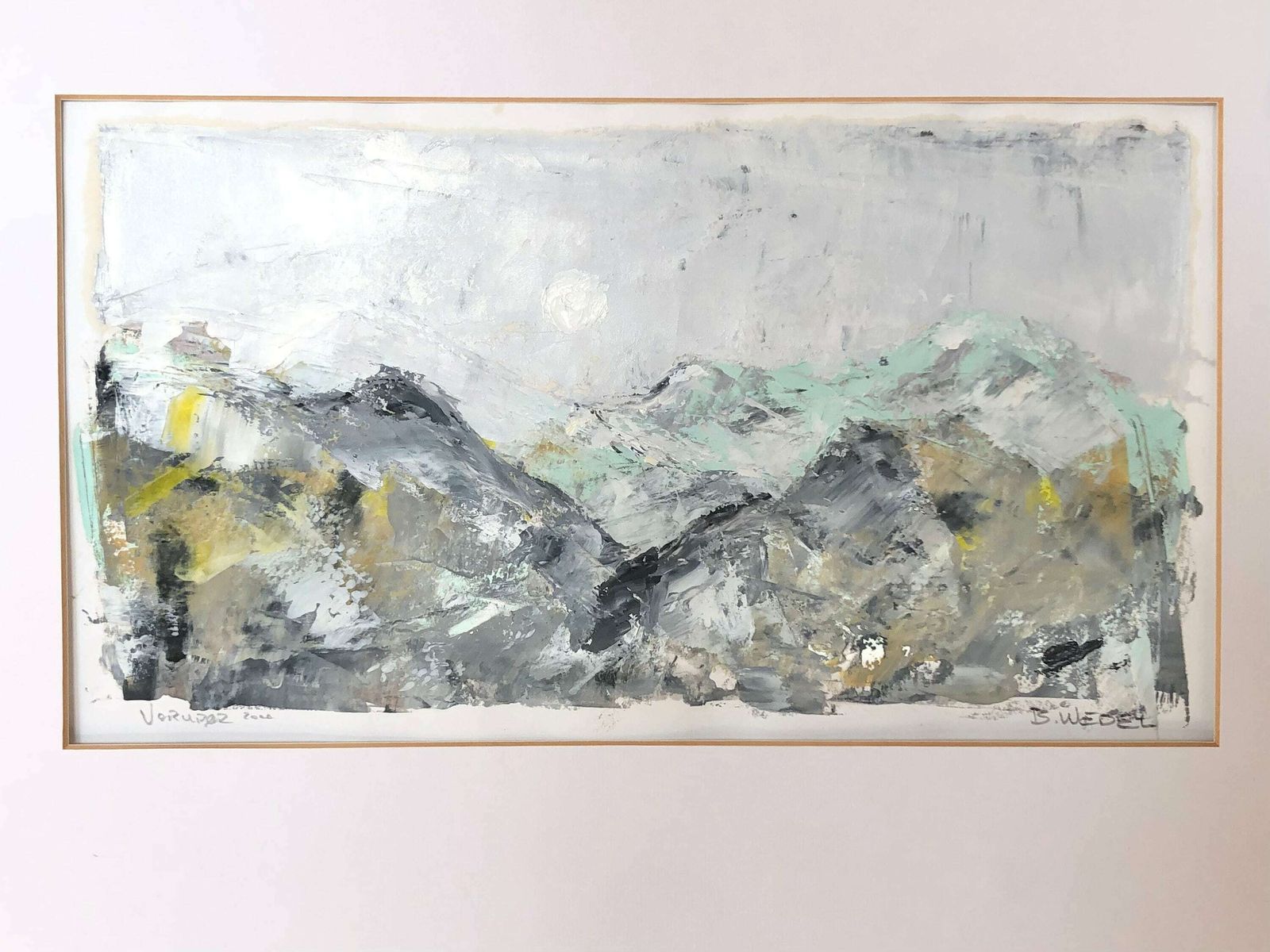 Bent Wedel Original 2002 Abstract Landscape Painting From Denmark With Motive From Vorupør