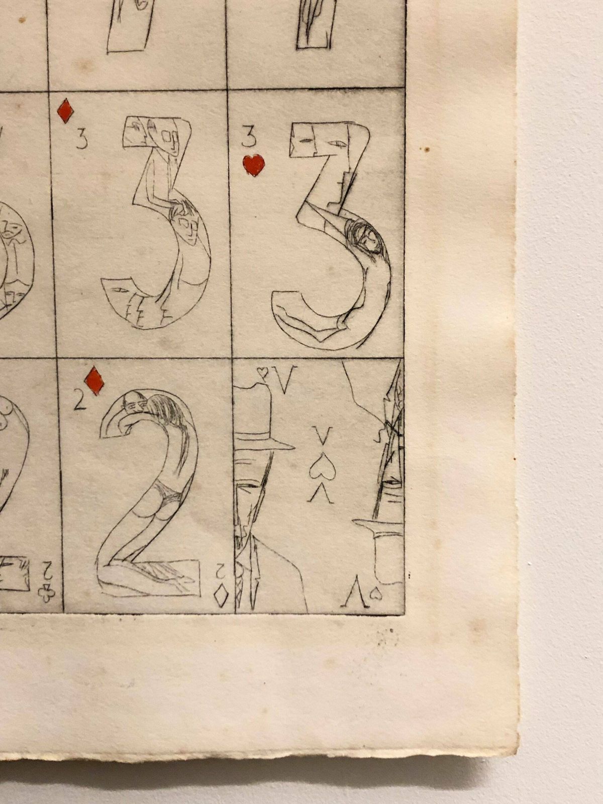 Zwy Milshtein (1934 2020) Original Lithograph With Abstract Figurative Card Game Illustrations photo buy
