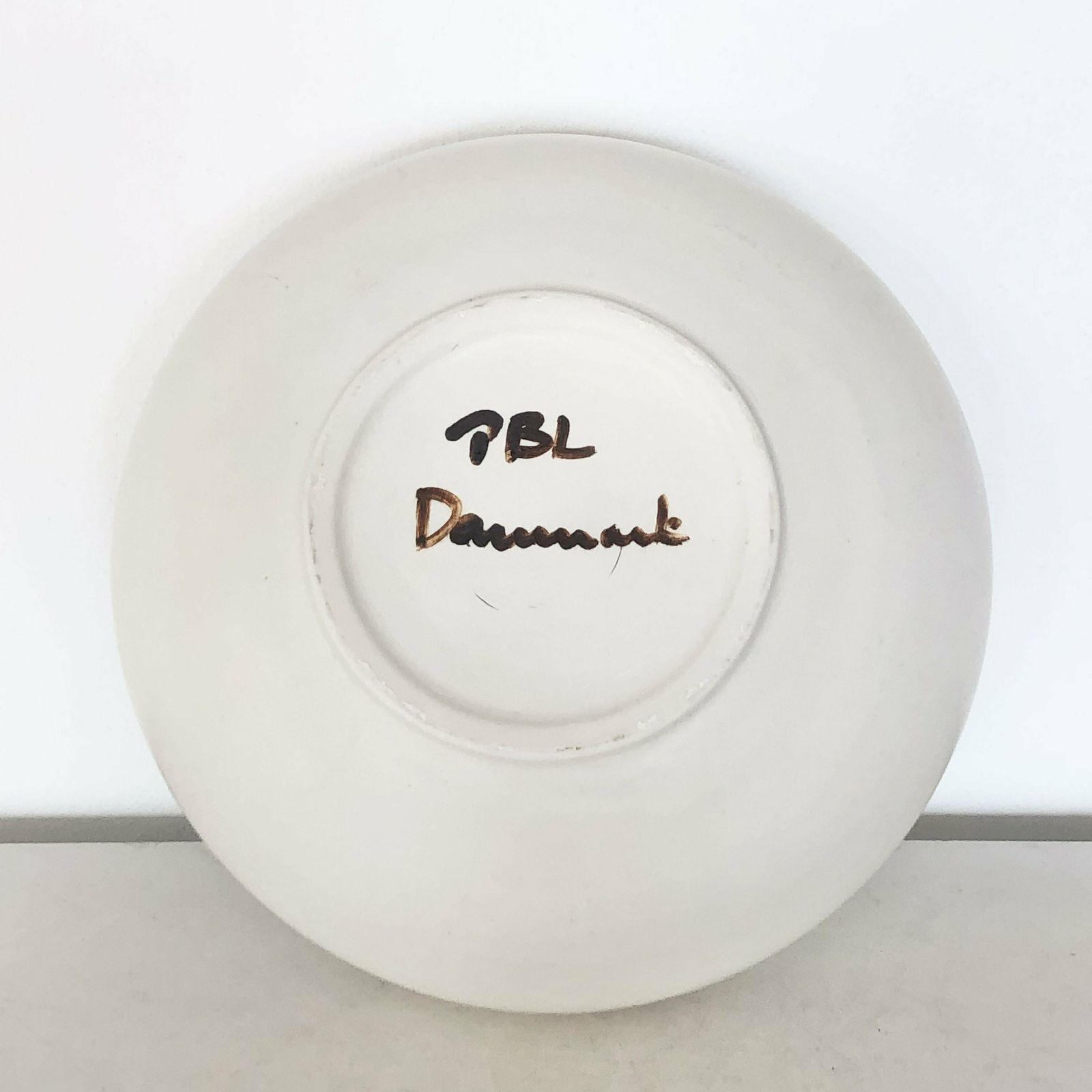 Rare Unique Danish Mid Century Original Fine Art Large Ceramic Studio Bowl By Preben Brandt Larsen photo vintage