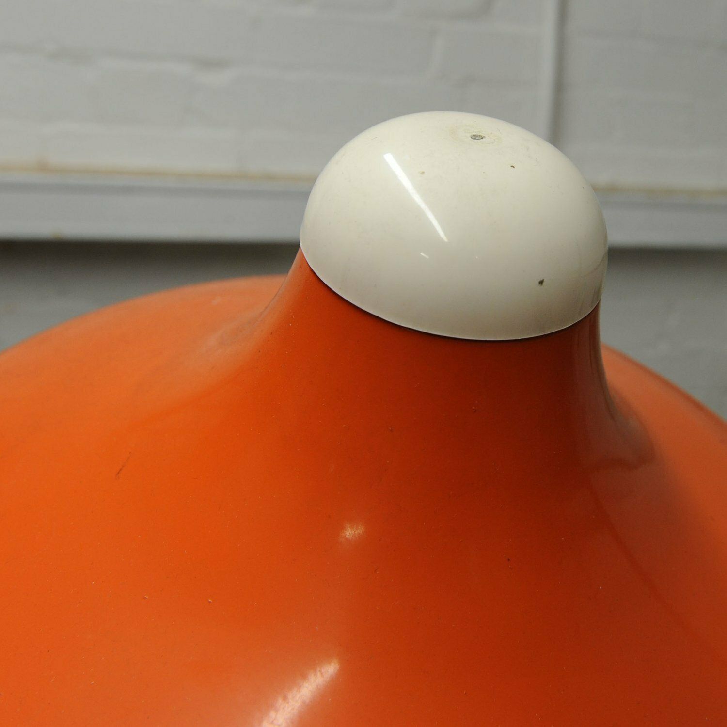 Space Age Orange And White Metal Floor Lamp By Meyer, Germany, 1960s photo buy