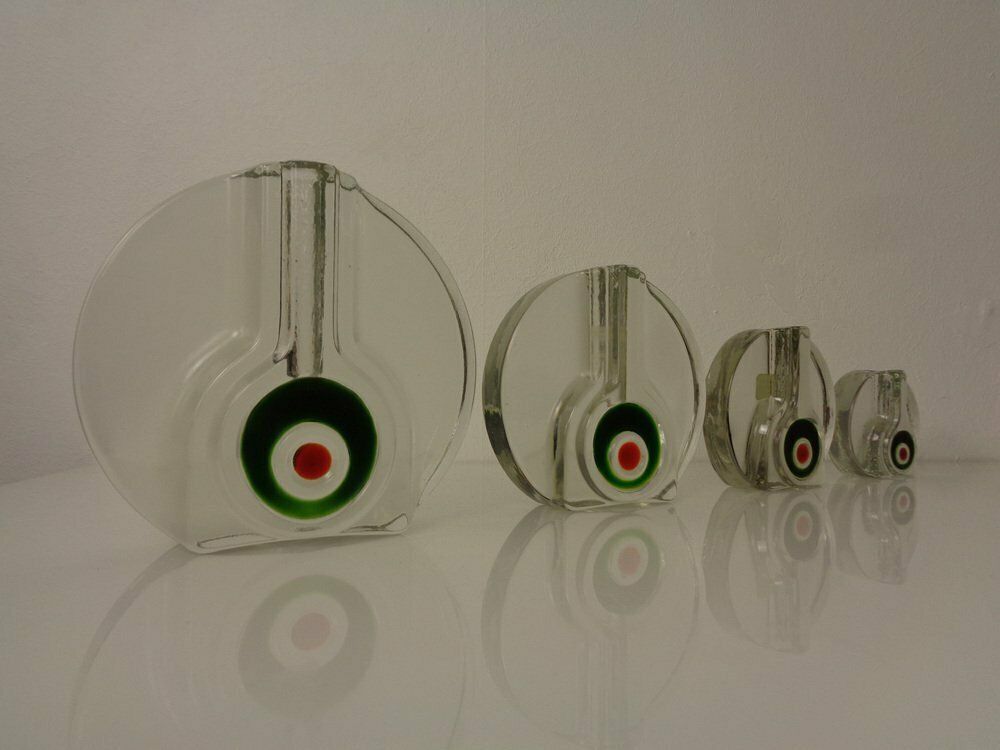 photo furniture Pop Art Glass Vases By H. Düsterhaus For Walther, Germany, 1960s, Set Of 4