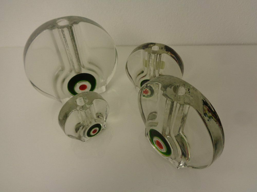 Home Decor Pop Art Glass Vases By H. Düsterhaus For Walther, Germany, 1960s, Set Of 4 photo