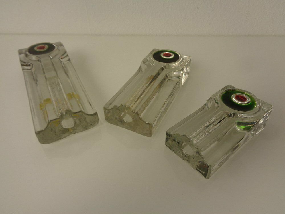 Home Decor Pop Art Glass Vases By H. Düsterhaus For Walther, Germany, 1960s, Set Of 3 photo