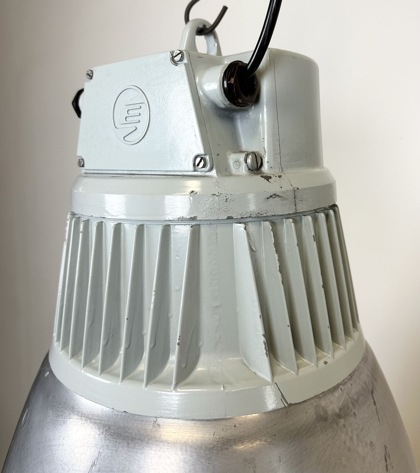 photo furniture Vintage Silver  Factory Pendant Lamp From Elektrosvit, 1960s, 2x