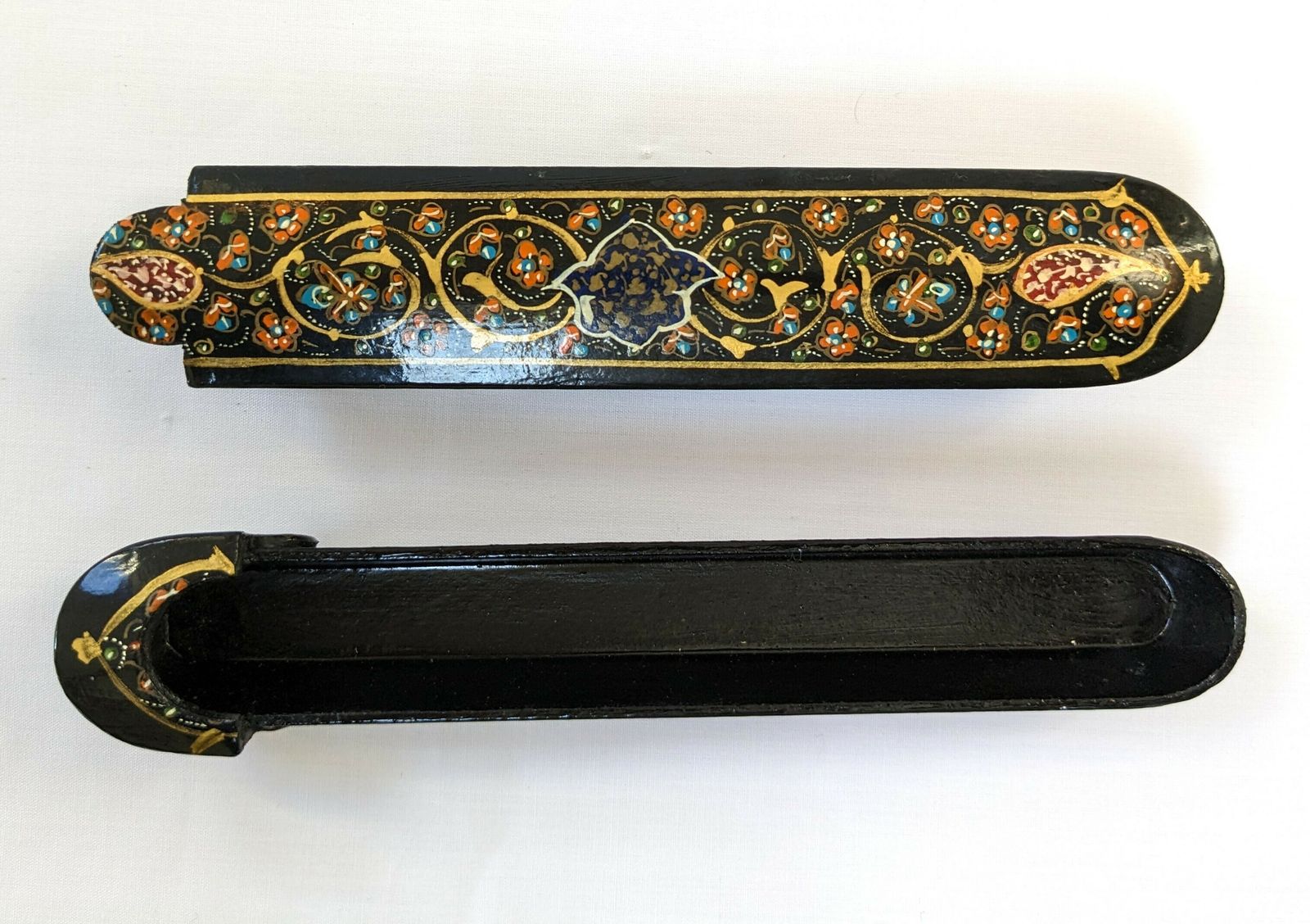 photo for sale Antique Islamic Paper Mache Qalamdan Pen Case