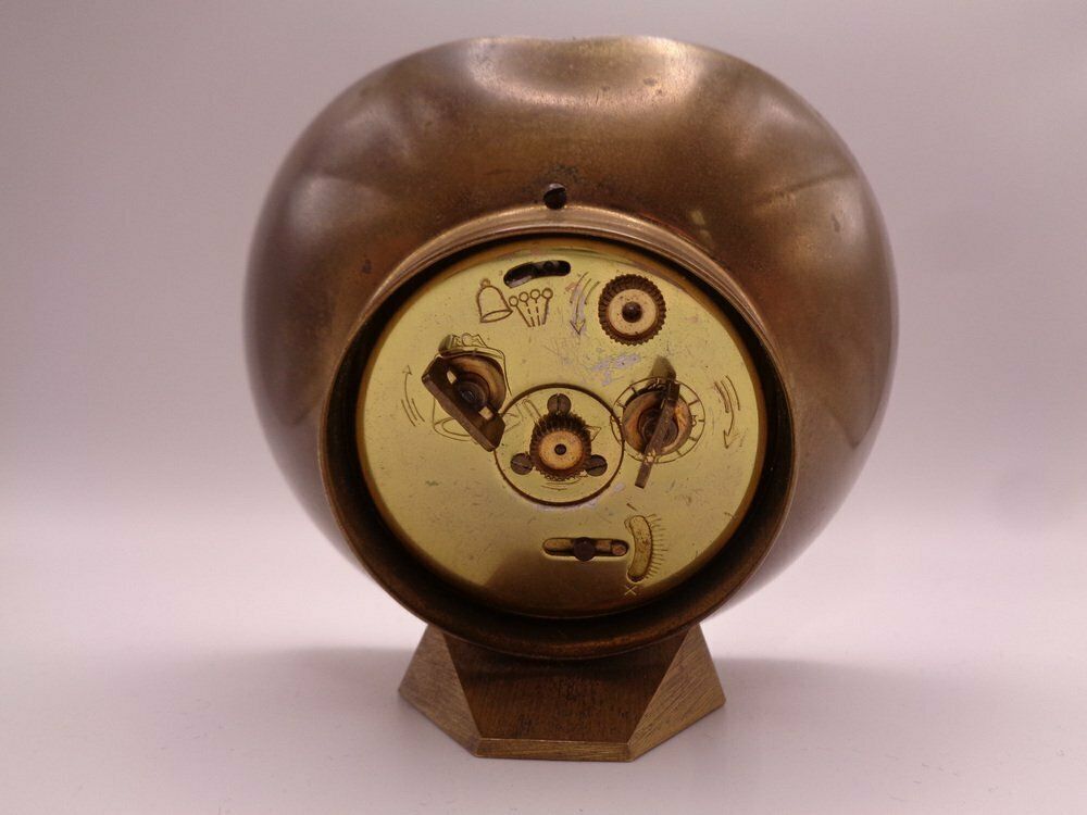 214.0 Brass 7 Rubis Alarm Clock From Kienzle International, Germany, 1950s photo
