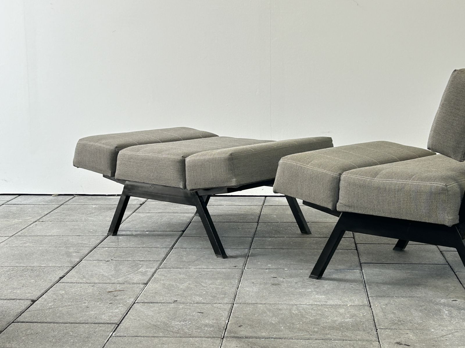 Set Of Three Panchetto Lounge Chairs Designed By Rito Valla For Ipe Bologna photo furniture