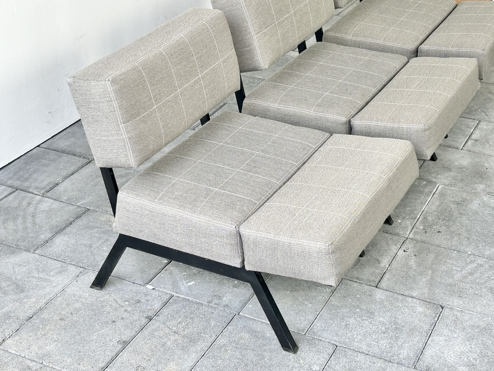 6000.0 Set Of Three Panchetto Lounge Chairs Designed By Rito Valla For Ipe Bologna photo