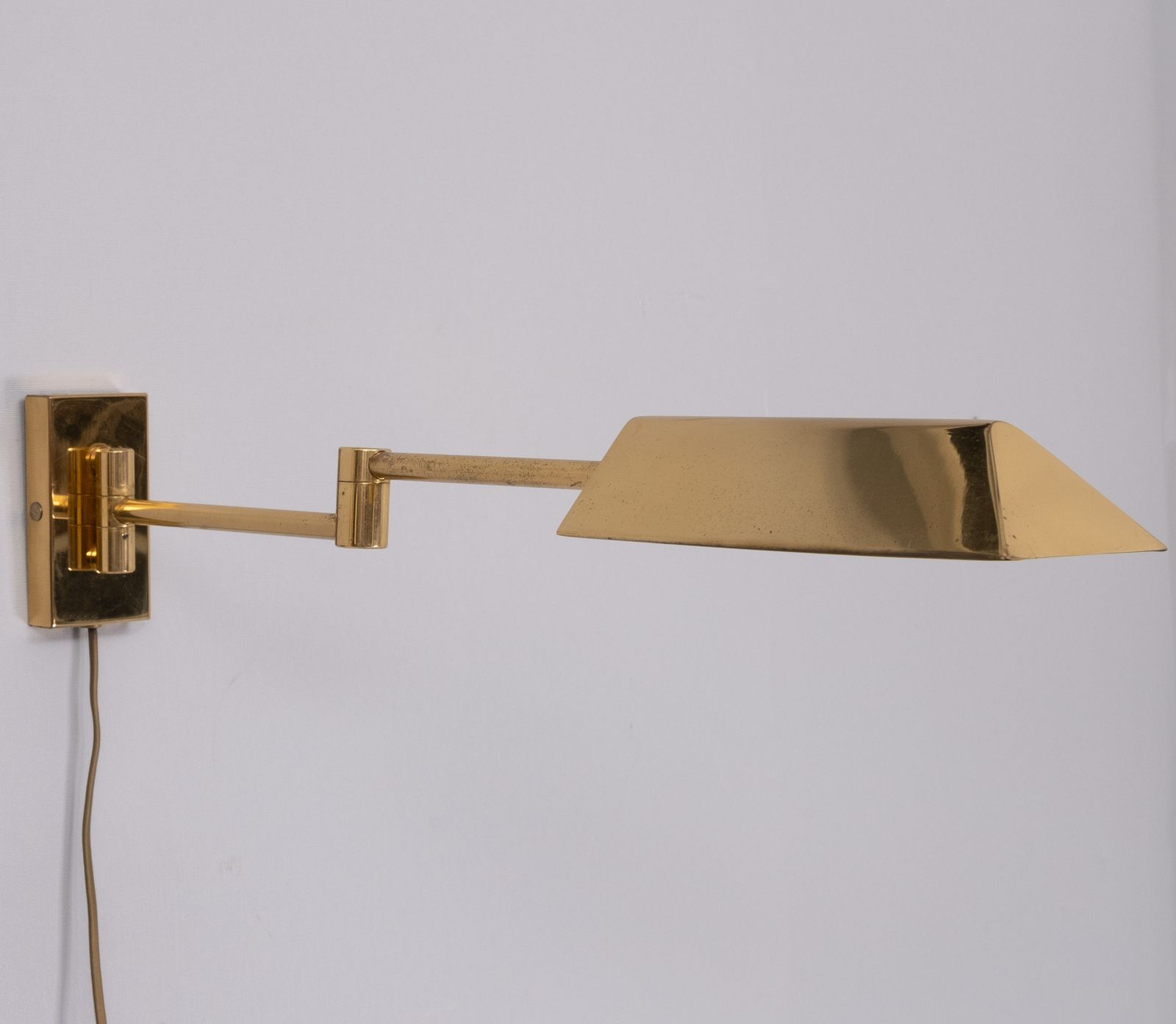 Messing Zwenkarm Wandlamp Duitsland Jaren 1970 photo Verlichting