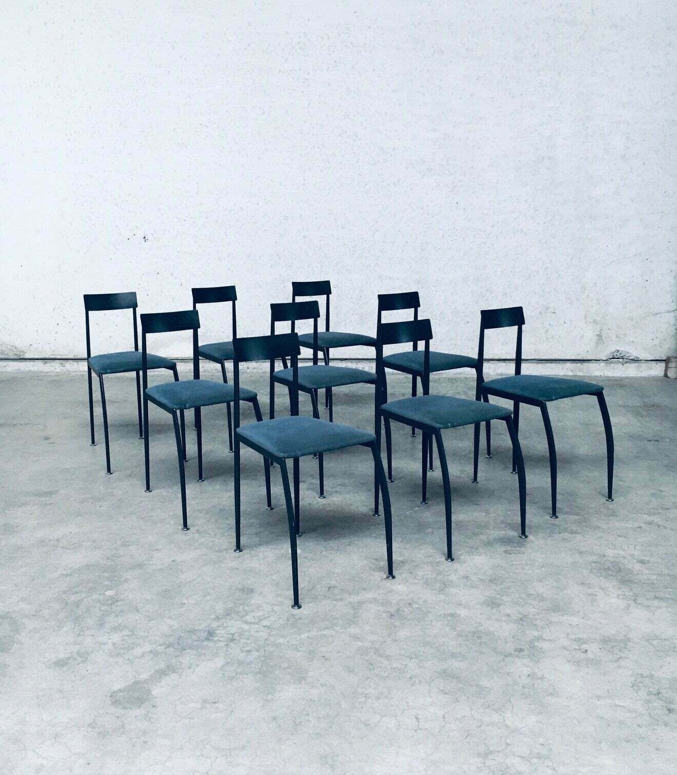Postmodern Design "Lolly" Dining Chair Set By Fly Line, Italy 1980's photo furniture
