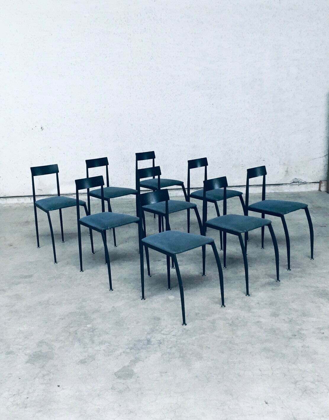 Postmodern Design "Lolly" Eetkamerstoelen Van Fly Line, Italië, Jaren 1980 photo for sale