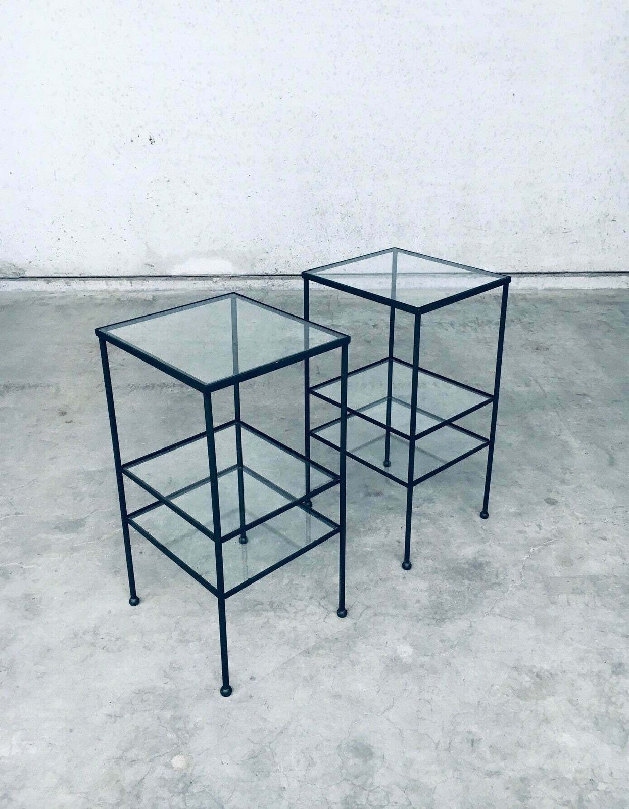Minimalistisch Design Drielaags Bijzettafelset, België, Ca. Jaren 1960 photo 2500.0