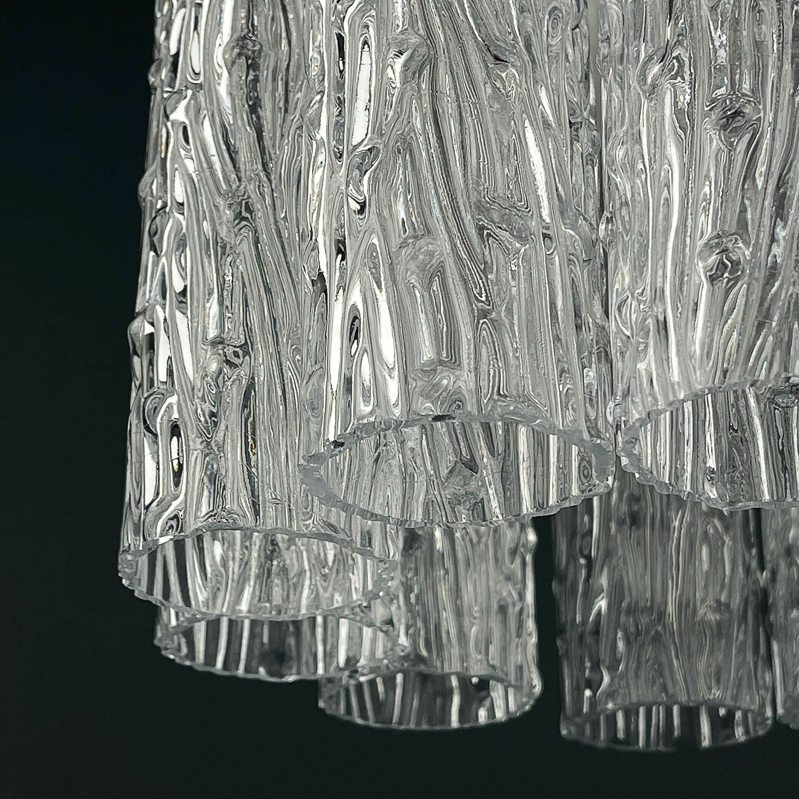 Mid Century Murano Glass Chandelier Tronchi By Toni Zuccheri For Venini Italy 1960s photo vinterior