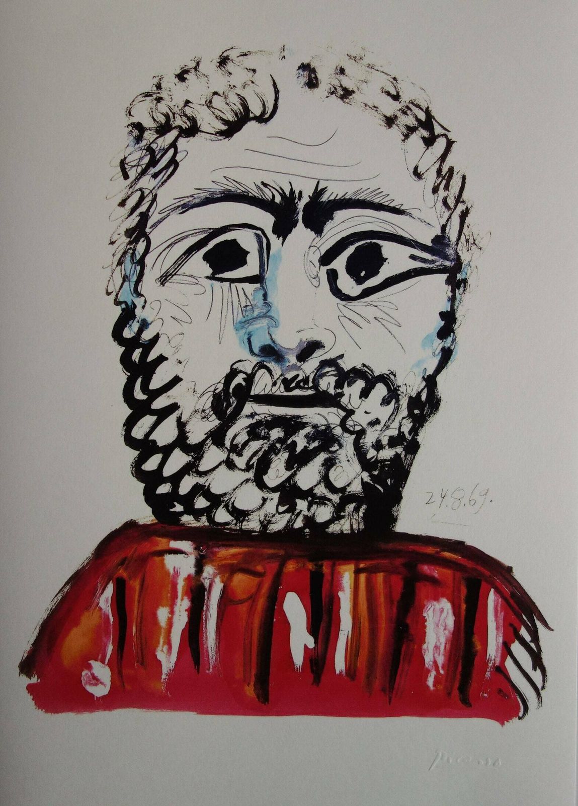 Fine Cubist Limited Edition Print   Portrait Of A Musketeer, Pablo Picasso, Signed & Stamped