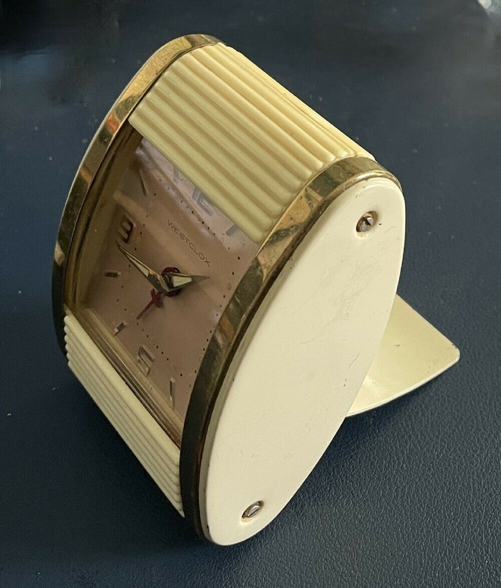 Westclox Tambour Front Art Deco Travel Alarm