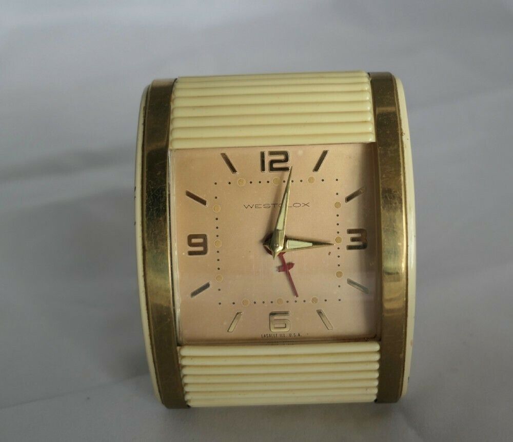 Westclox Tambour Front Art Deco Travel Alarm photo 210.0