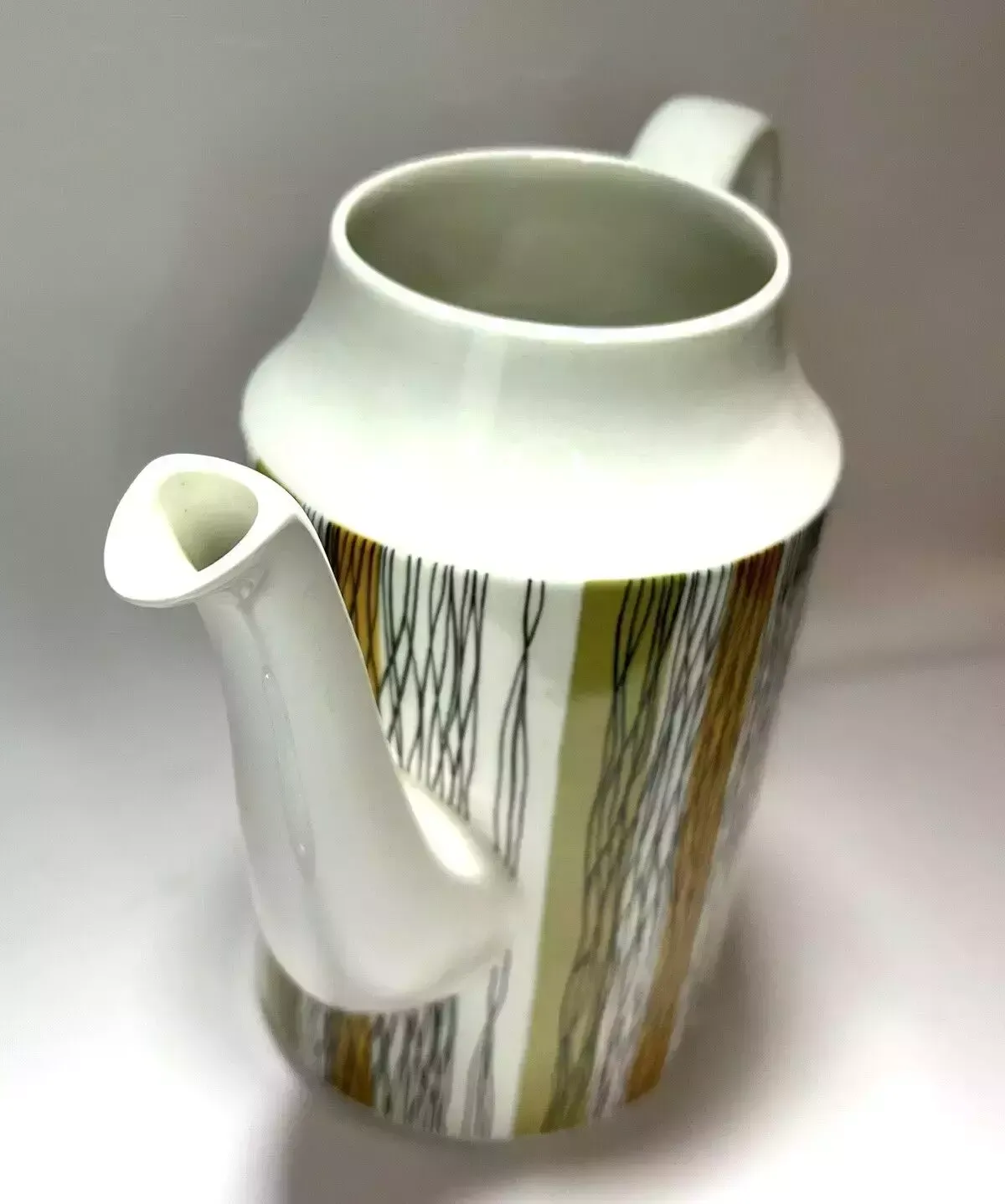 Vintage 1960s Midwinter Pottery Sienna Stripe 12 Piece Coffee Set Jessie Tait Design, 'Fine' Shape photo 70.0