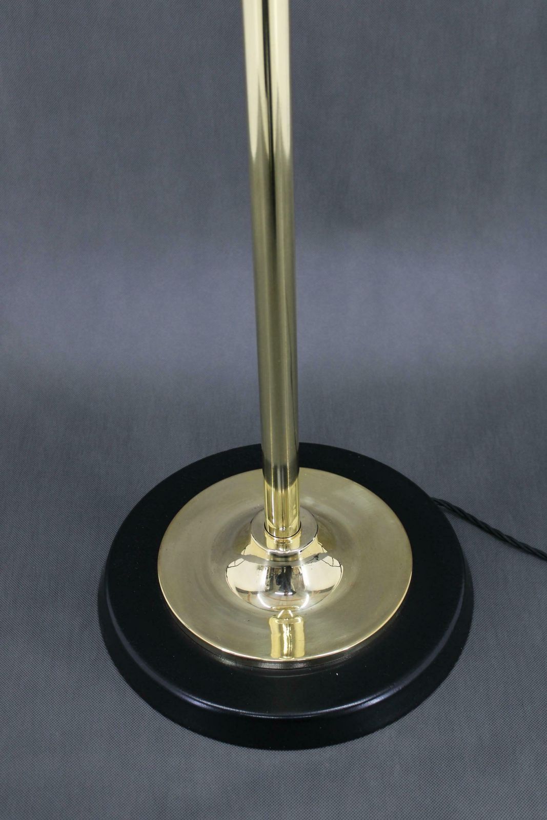 2222.0 1970s Pair Of Glass Brass Floor Lamps By Kamenicky Senov , Czechoslovakia photo