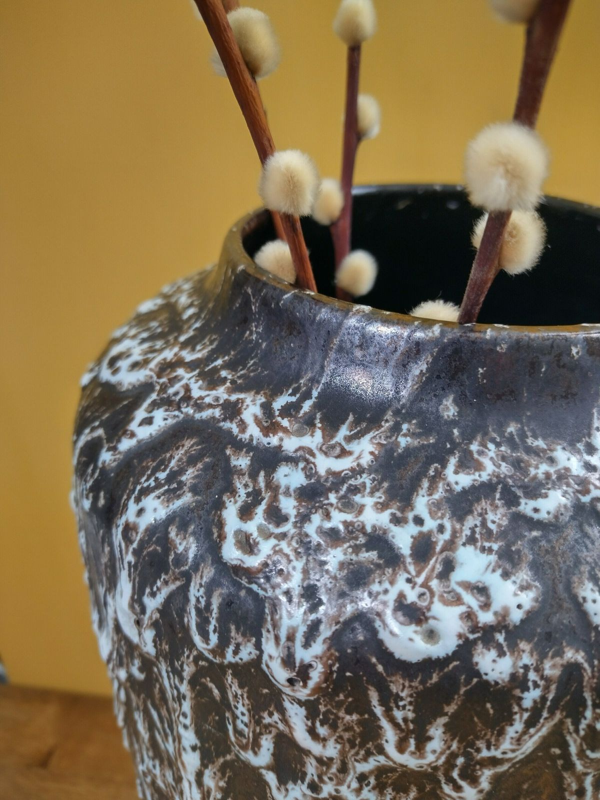 Huge Bronze Scheurich Fat Lava Floor Vase photo Home Decor