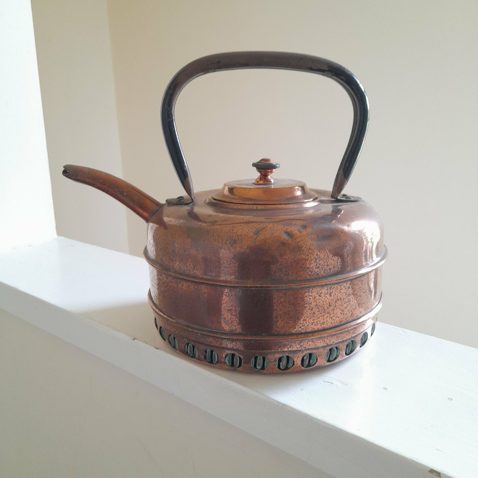 Antique Copper Masters Quick Boiling Kettle  Vintage Rustic Country Cottage Farmhouse Décor Traditional Kettle W/ Heating Element Pat 165299 photo for sale