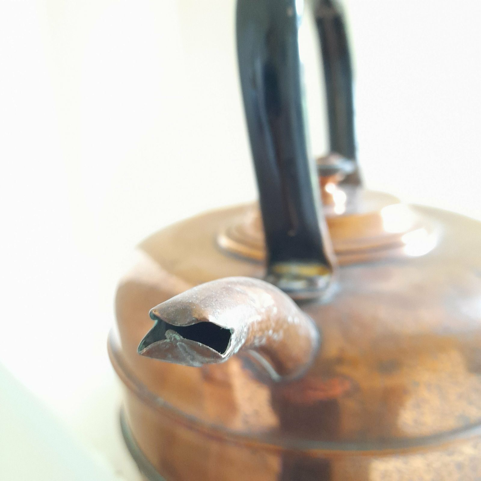 Antique Copper Masters Quick Boiling Kettle  Vintage Rustic Country Cottage Farmhouse Décor Traditional Kettle W/ Heating Element Pat 165299 photo vinterior