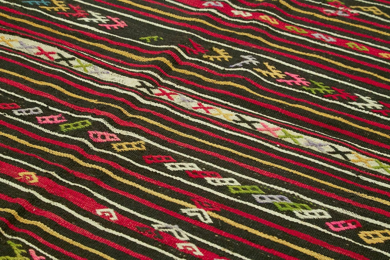 8x11 Multicolor Vintage Turkish Kilim Rug photo 1019.0