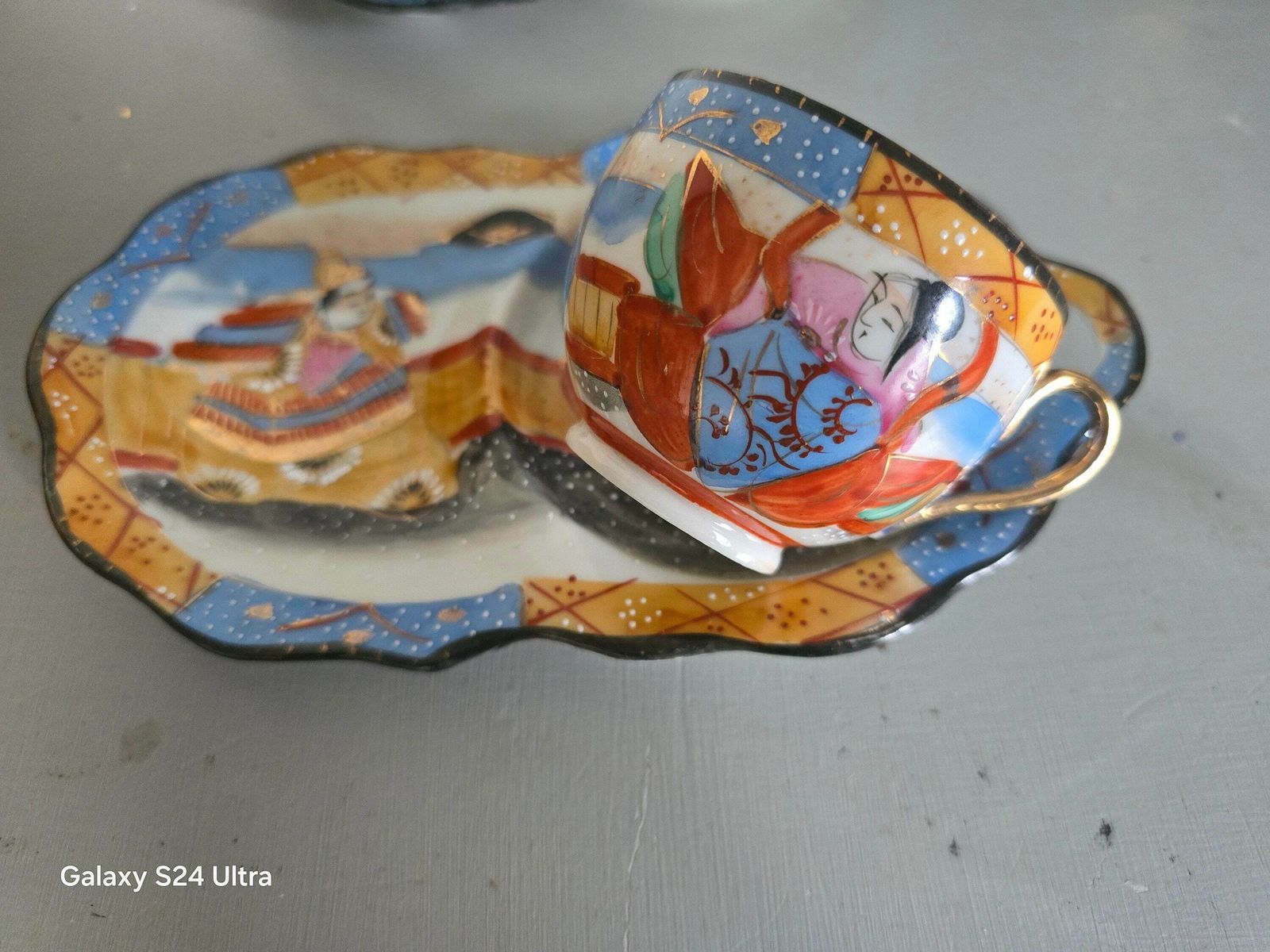 Antique Hand Painted, 3 Tennis Tea Sets,Teapot And Sugar Bowl From Japan photo buy