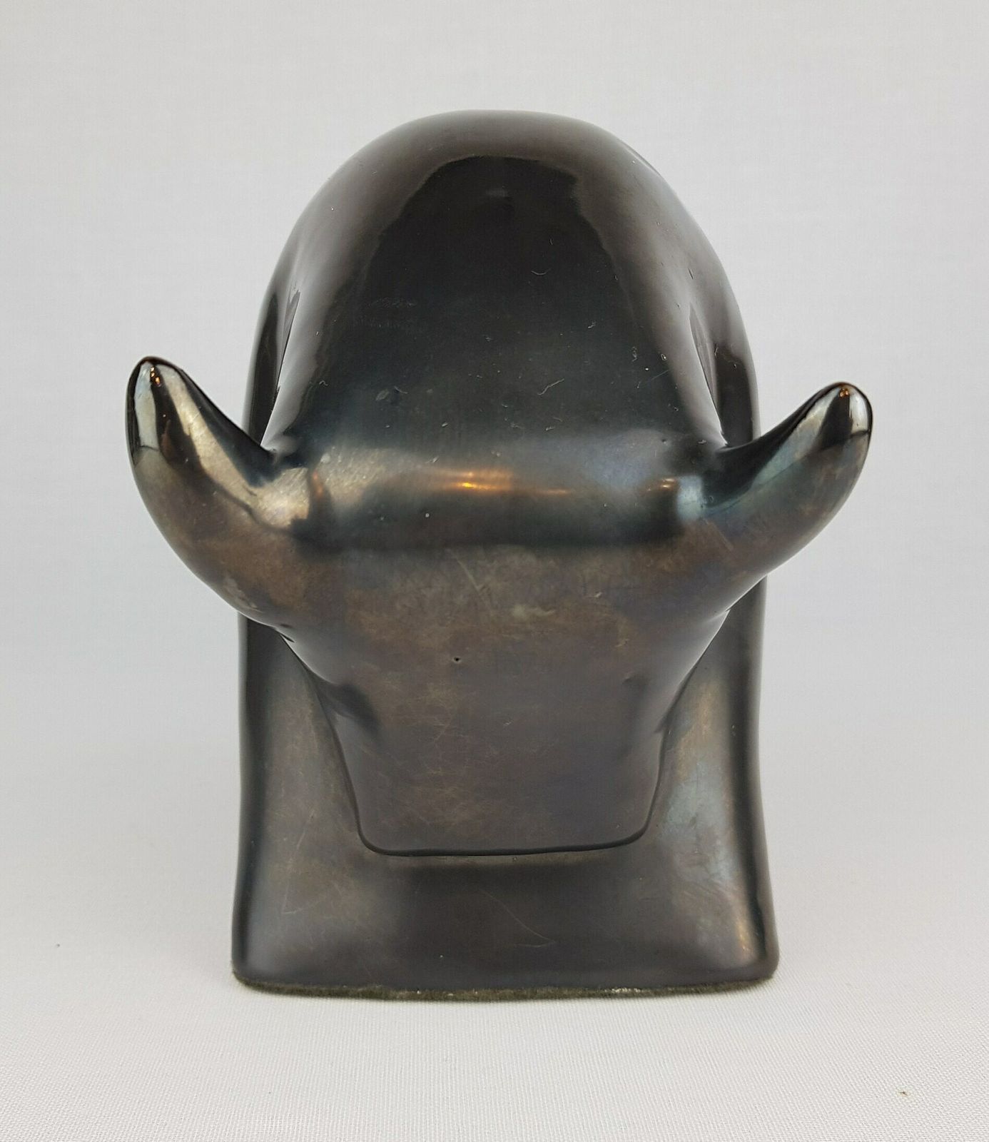 Retro Otto Keramik Black Glossy Ceramic Bull German Pottery photo for sale