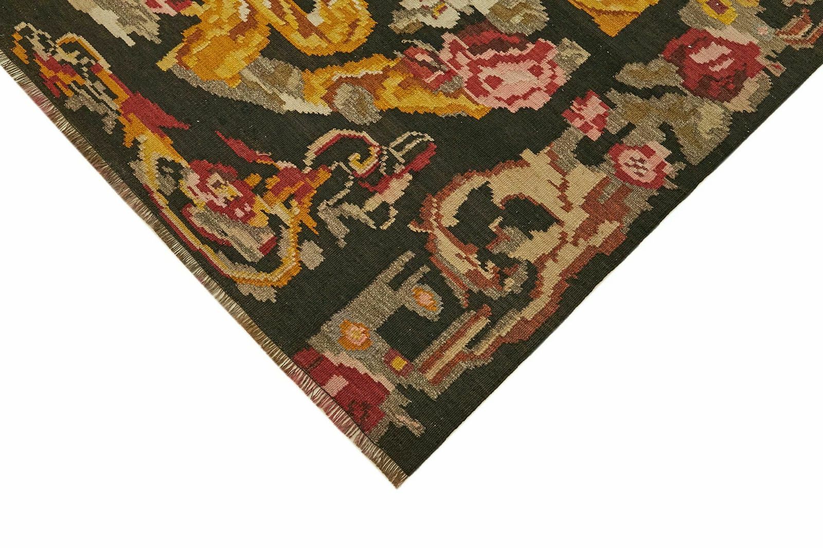 6x9 Multicolor Vintage Moldovan Kilim Rug photo Textiles