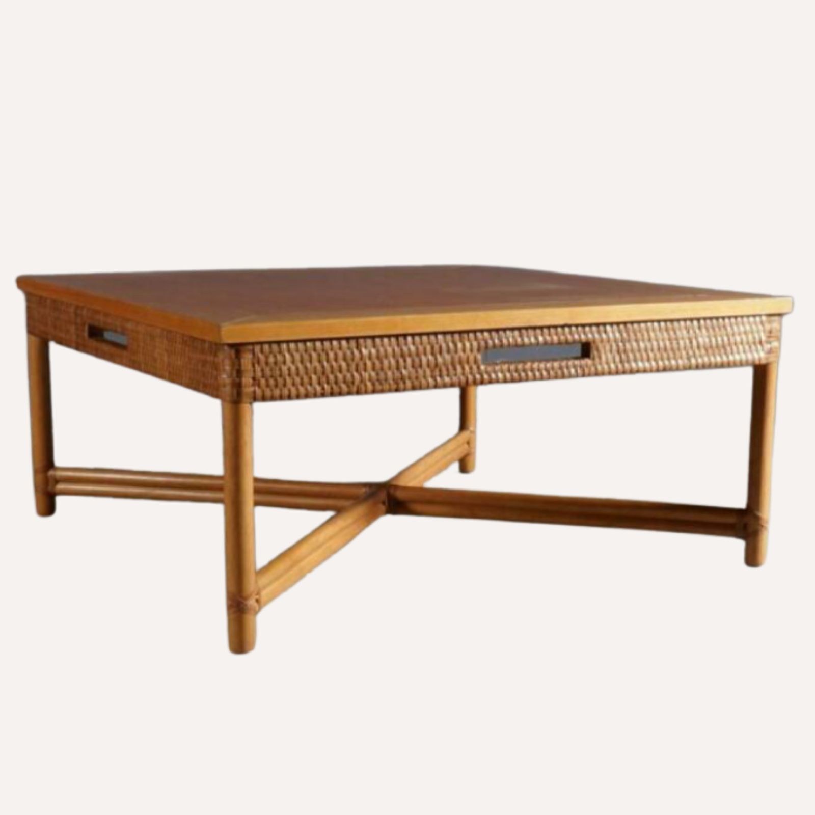 Bamboo And Rattan Coffee Table By Gasparucci Italo, Italy 1970s photo Furniture