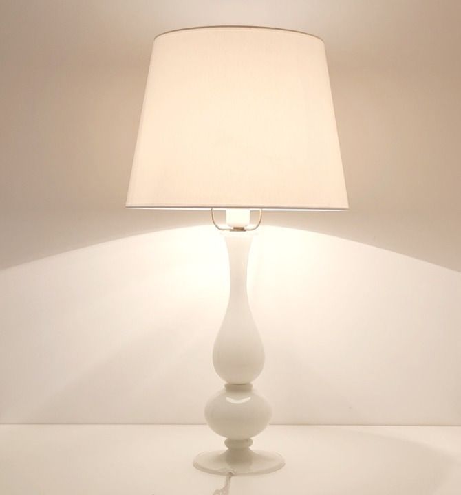 Grote Mid Century Murano Glazen Tafellamp Van Barovier & Toso, Italië, Jaren 1960 photo vintage