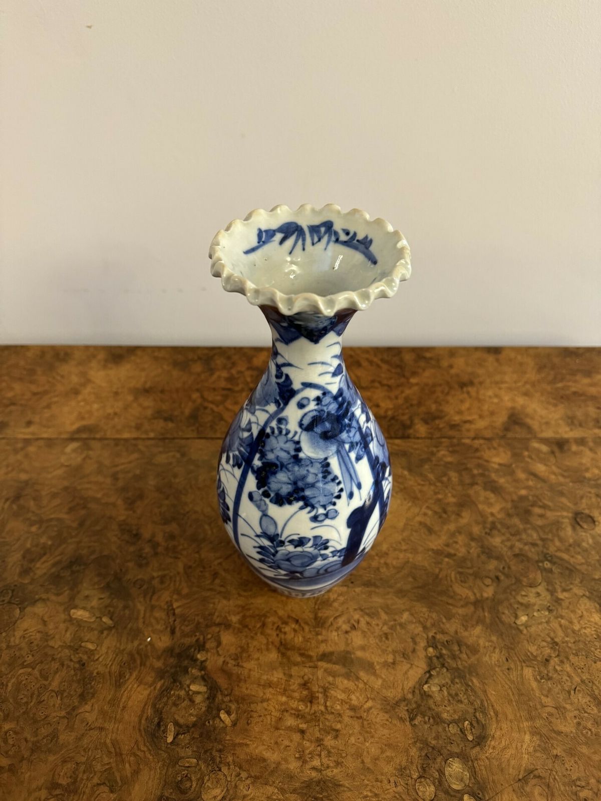 Charming Quality Antique Japanese Imari Blue And White Baluster Vase photo Home Decor