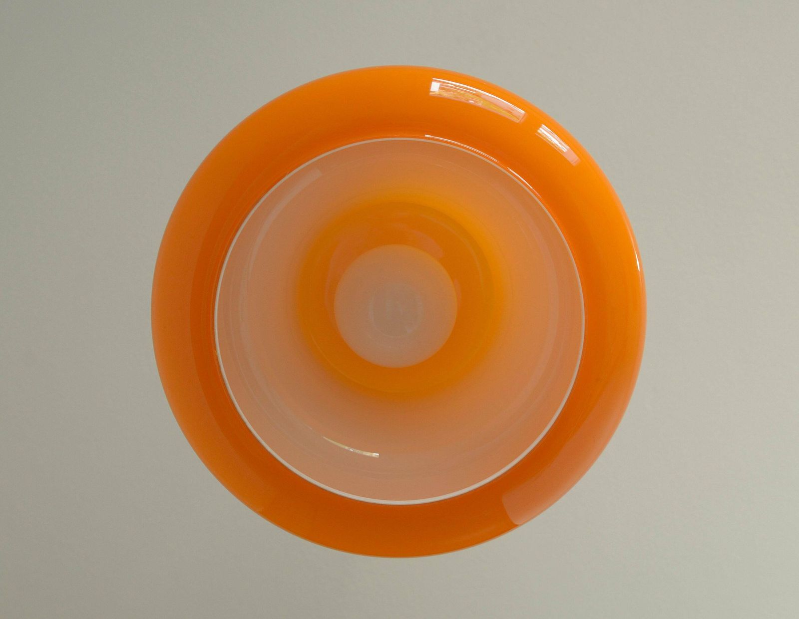 Vintage Orange Pendant Light / Mid Century Modern / Retro Glass Light Fixture / Mcm Hanging Lamp / Yugoslavia 1970's photo buy
